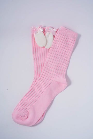 Cute Pink Bunny Ear Socks