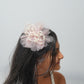 Elegant Tulle Hair Clip with Pearl Loops & Ribbon Bow Party & Wedding Hair Accessory