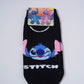 Stitch-Themed Black Socks