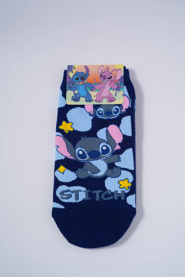 Stitch-Themed Blue Socks