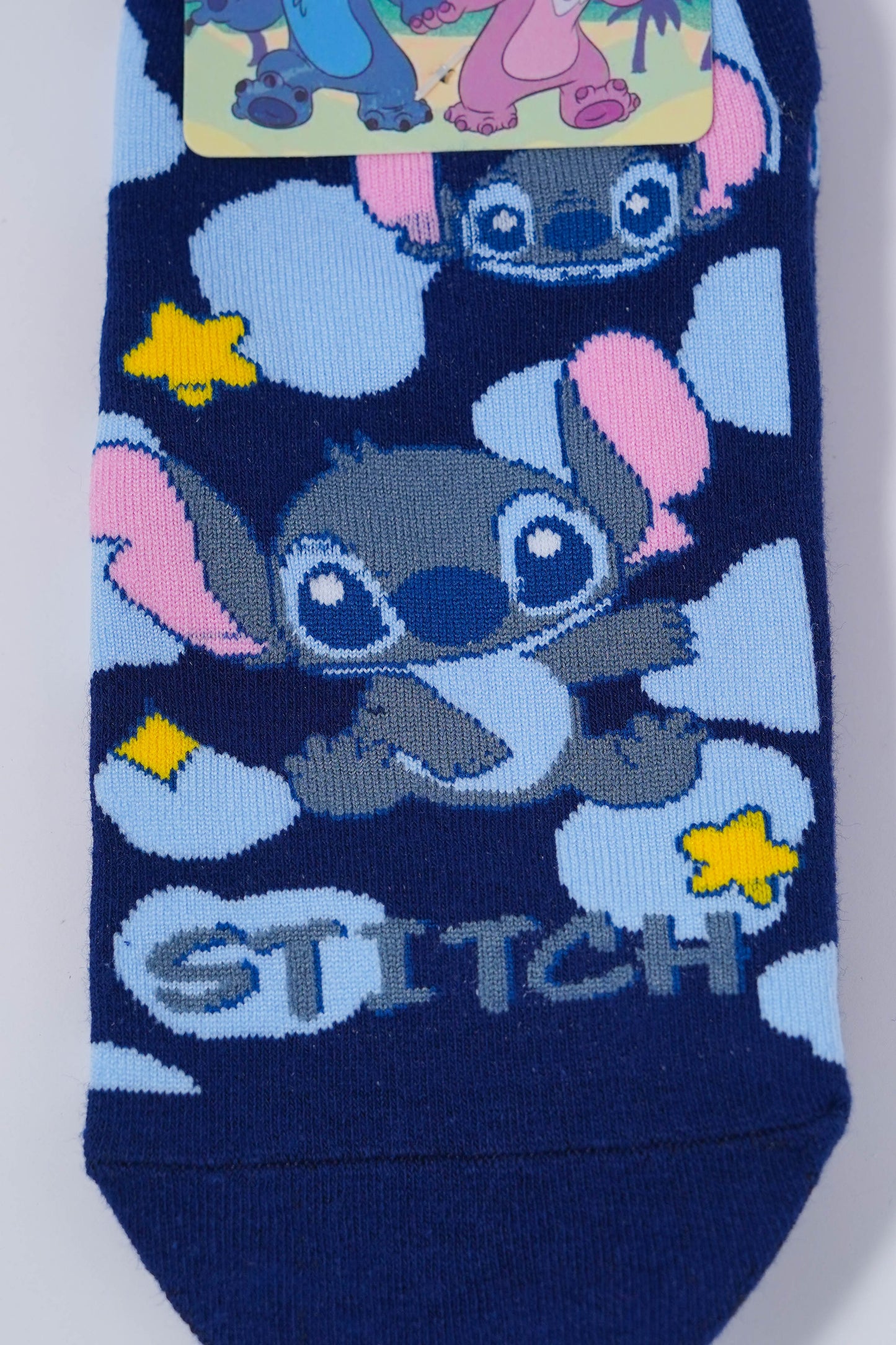 Stitch-Themed Blue Socks