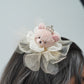 Cute Teddy Bear Hair Clip with Crown & Pearl Flower Girls Party Hair Accessory