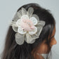 Cute Teddy Bear Hair Clip with Crown & Pearl Flower Girls Party Hair Accessory