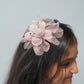 Cute Teddy Bear Hair Clip with Crown & Pearl Flower Girls Party Hair Accessory
