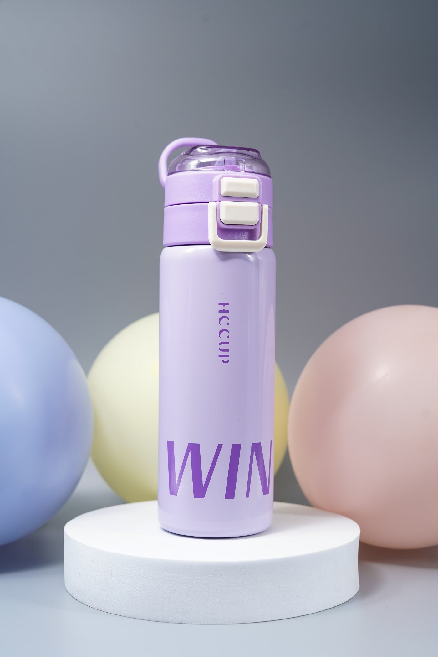 Steel Water Bottle with Flip-Lock Straw Lid