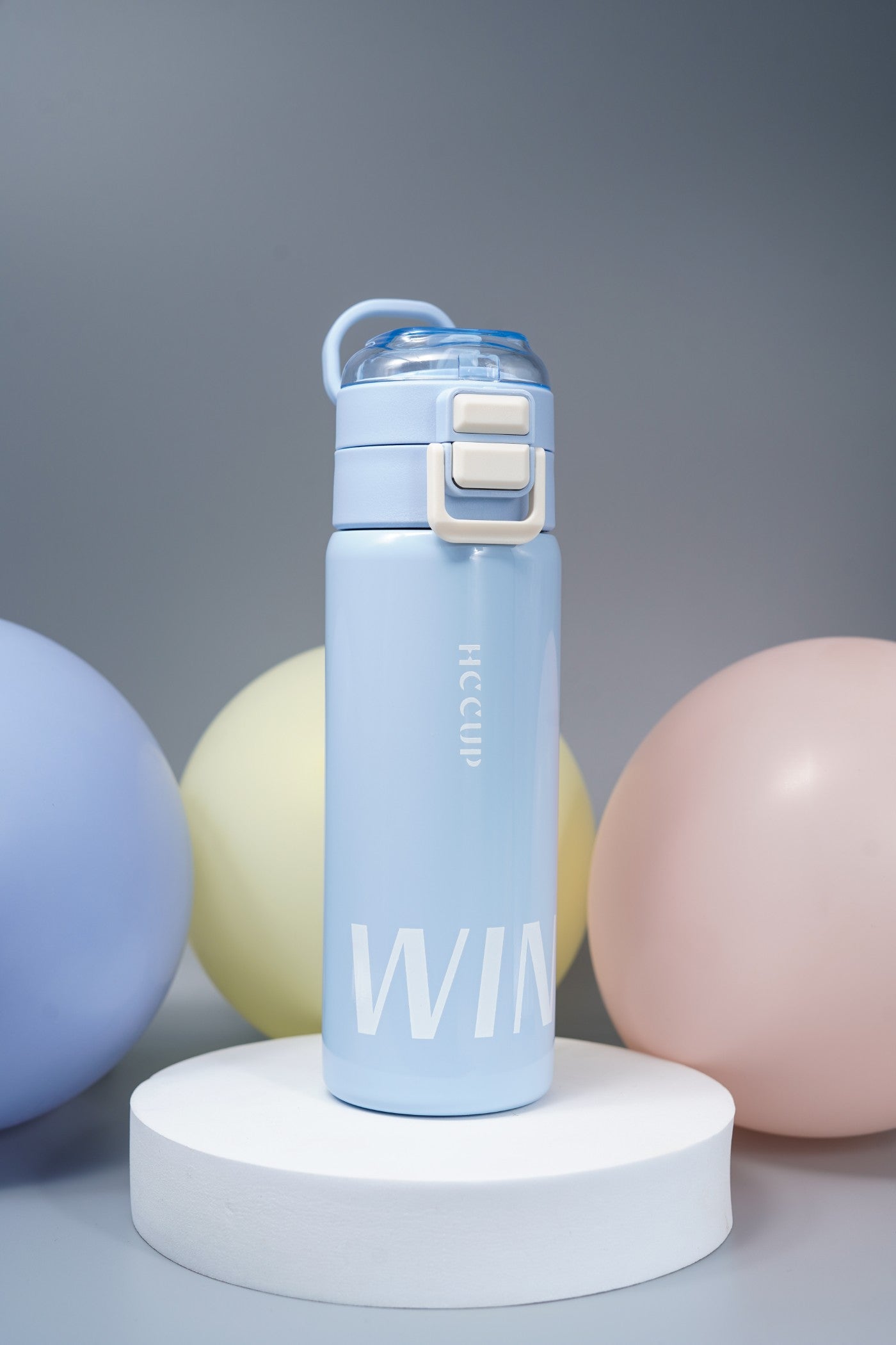 Steel Water Bottle with Flip-Lock Straw Lid