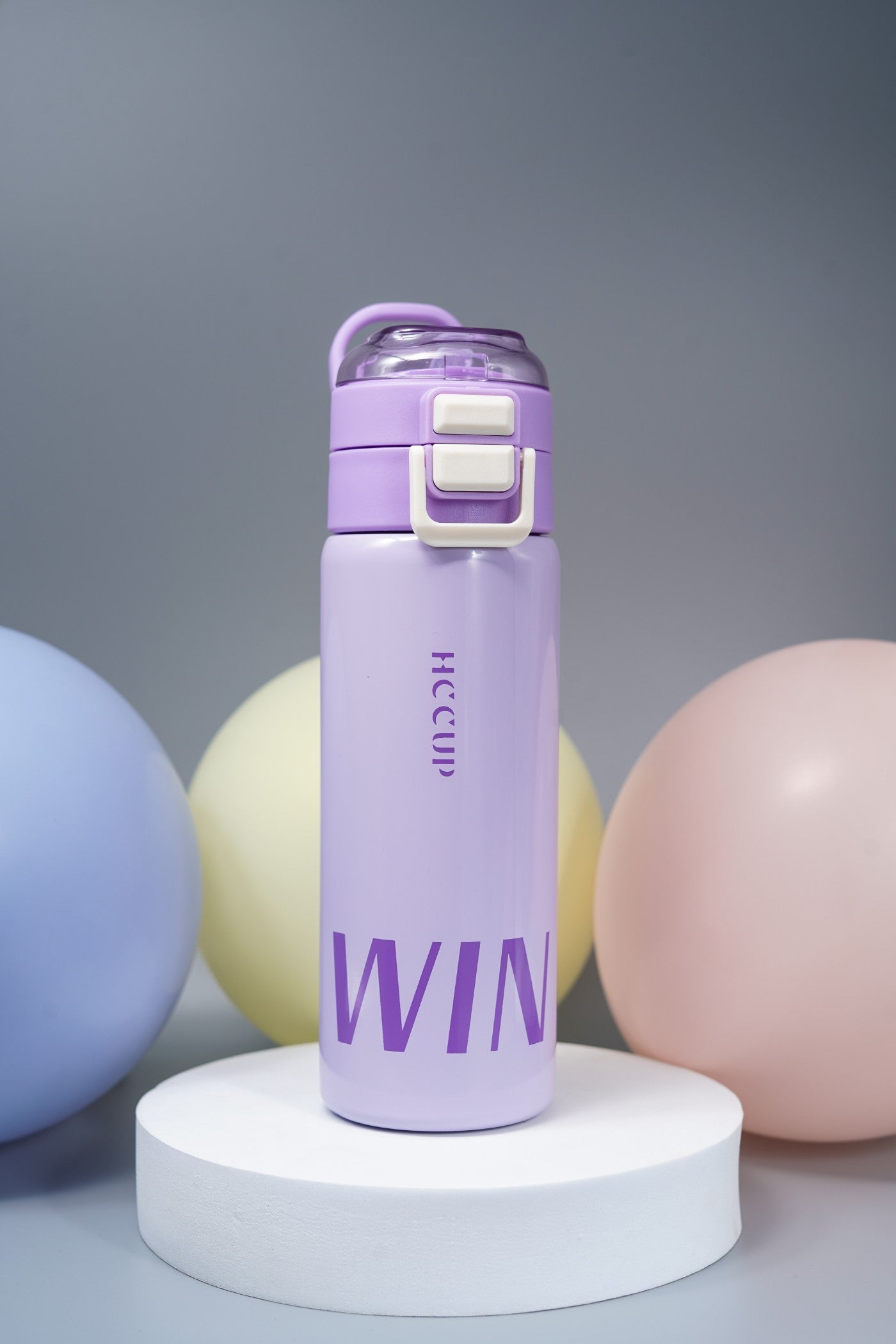 Steel Water Bottle with Flip-Lock Straw Lid