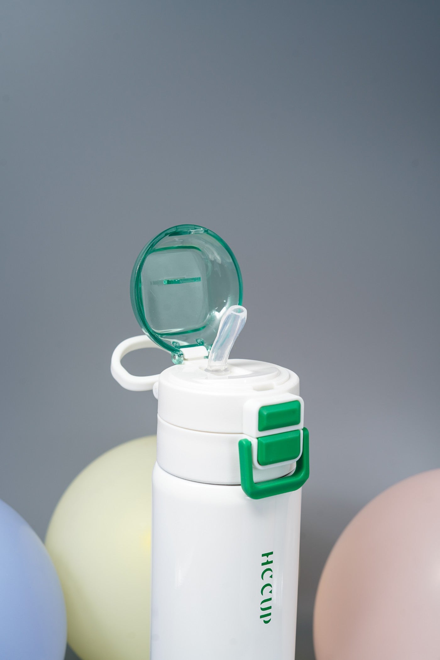 Steel Water Bottle with Flip-Lock Straw Lid