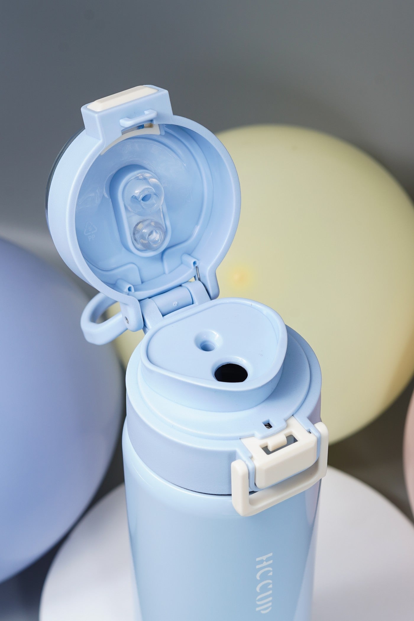 Steel Water Bottle with Flip-Lock Straw Lid