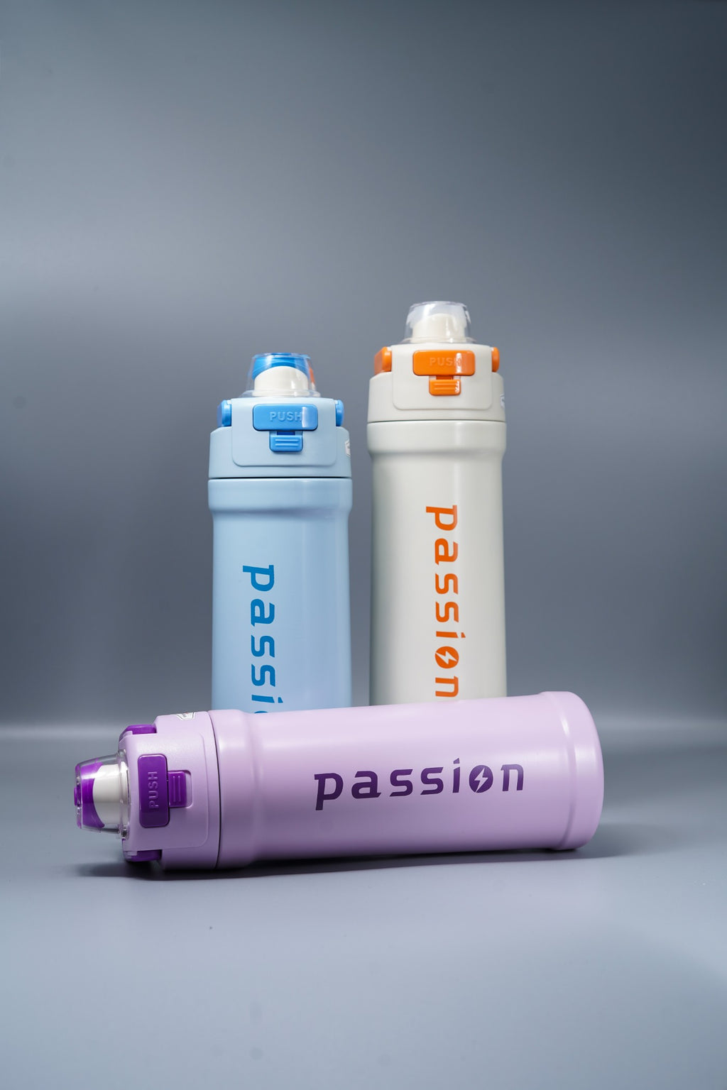 Steel Water Bottle with Flip-Lock Straw Lid (Passion)