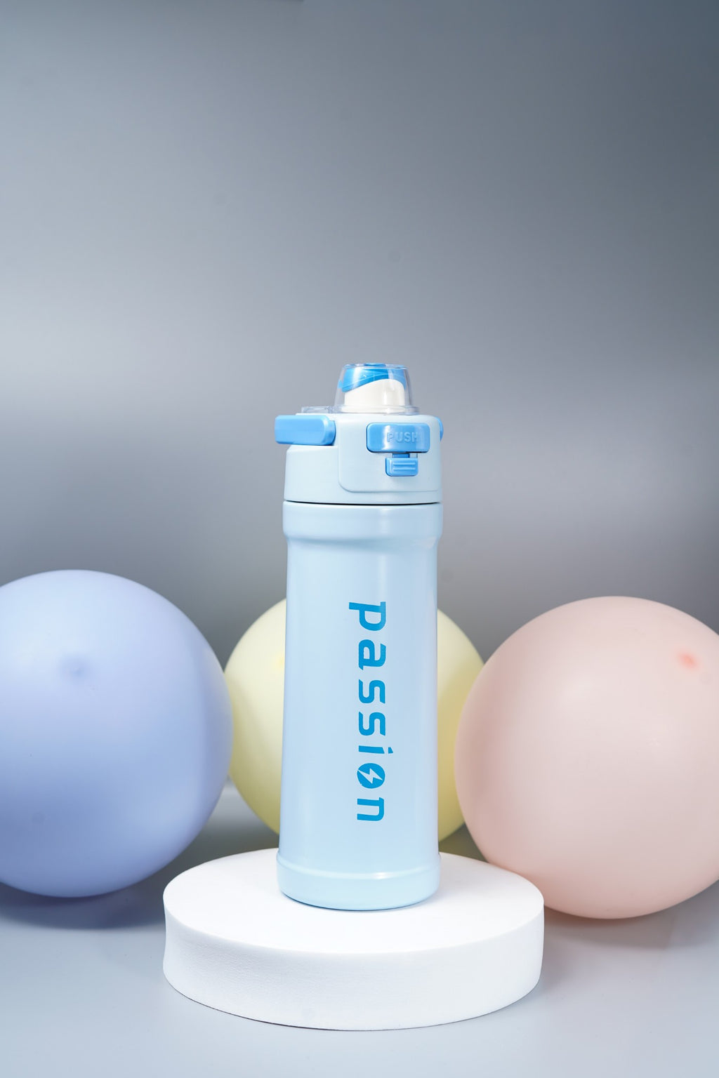 Steel Water Bottle with Flip-Lock Straw Lid (Passion)