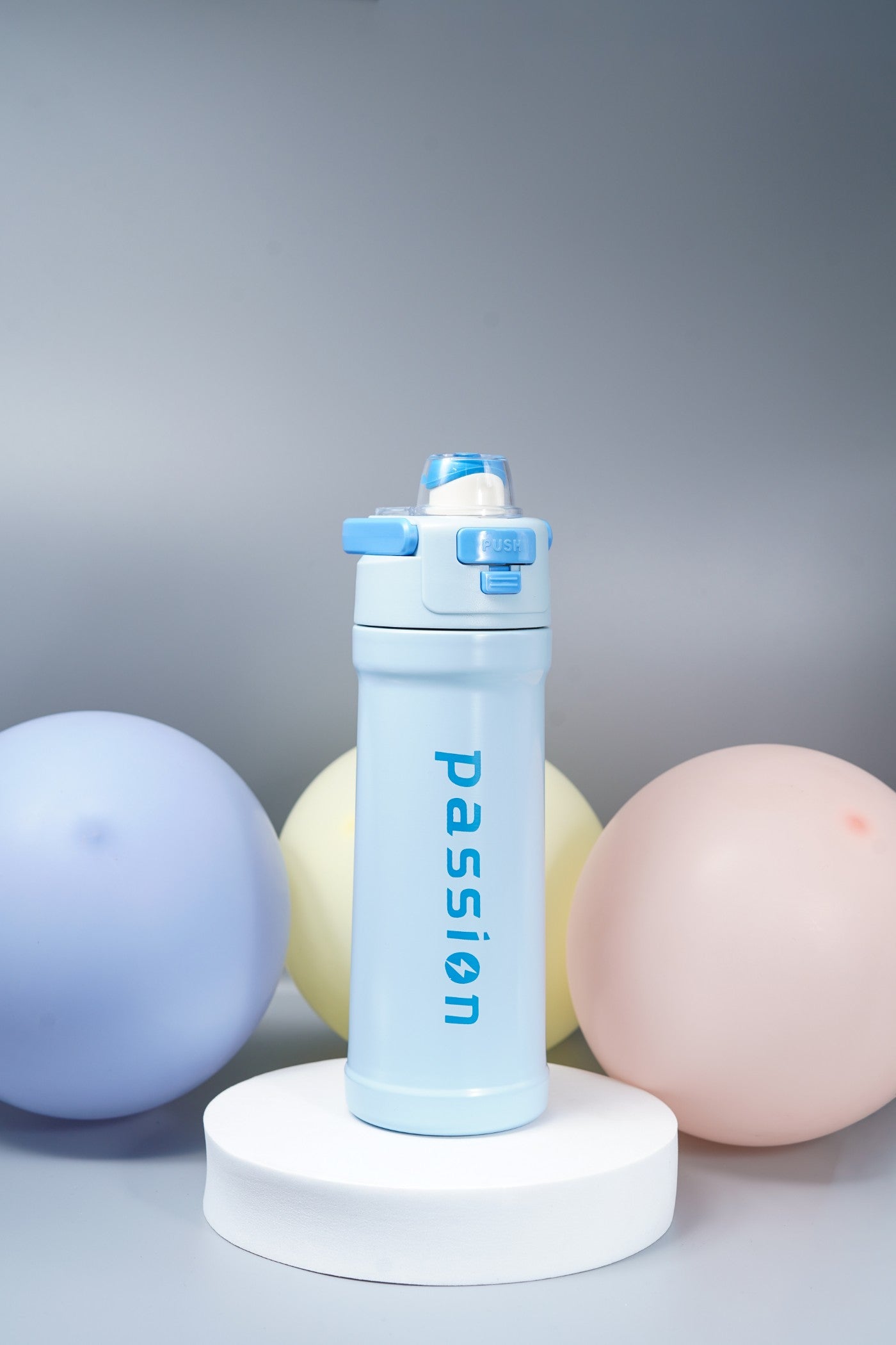 Steel Water Bottle with Flip-Lock Straw Lid (Passion)