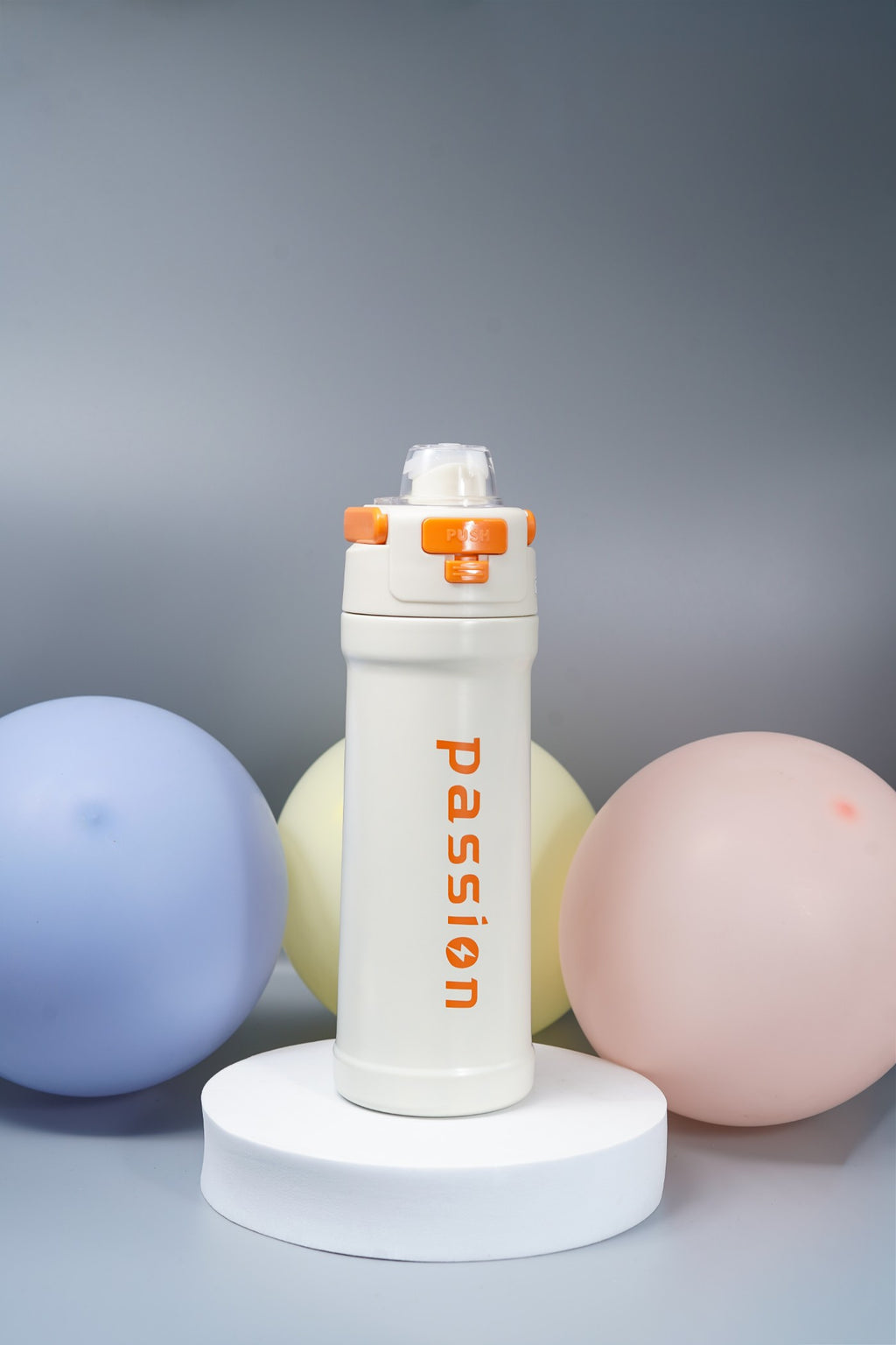 Steel Water Bottle with Flip-Lock Straw Lid (Passion)