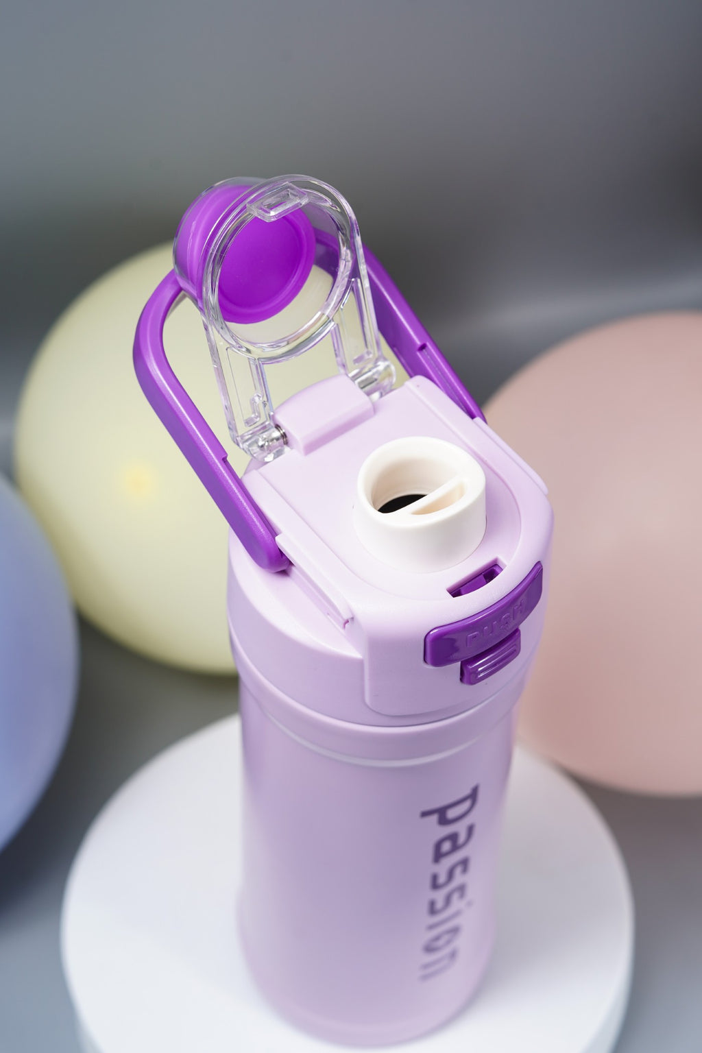 Steel Water Bottle with Flip-Lock Straw Lid (Passion)