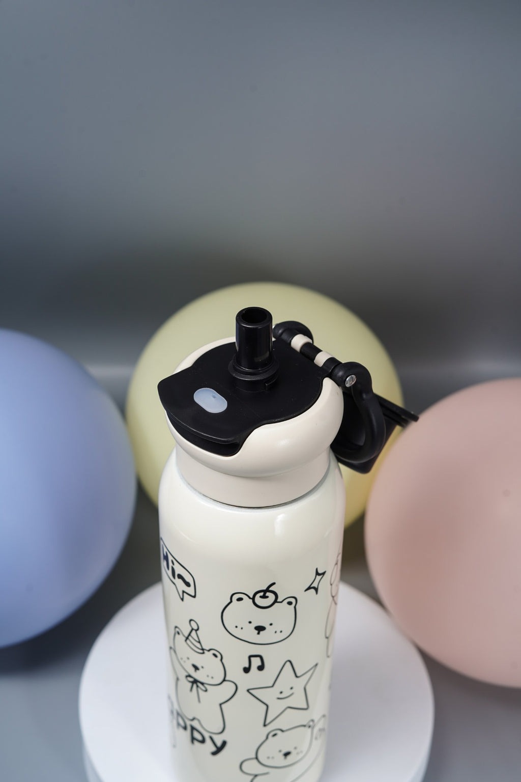 Steel Water Bottle with Straw & Spout