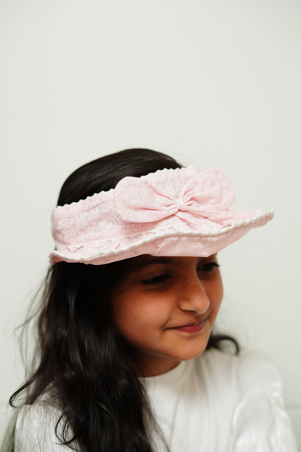 Fabric Sun Visor with Bow