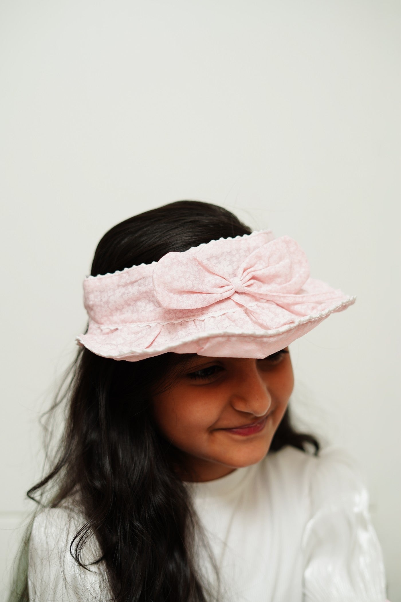 Fabric Sun Visor with Bow