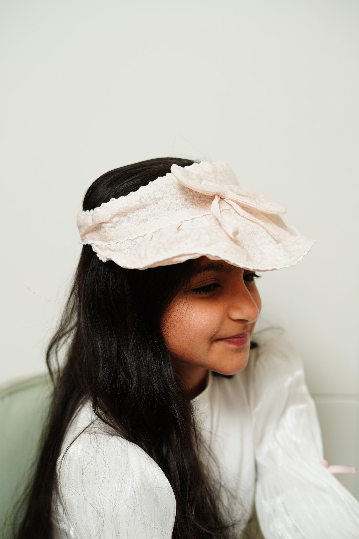 Fabric Sun Visor with Bow