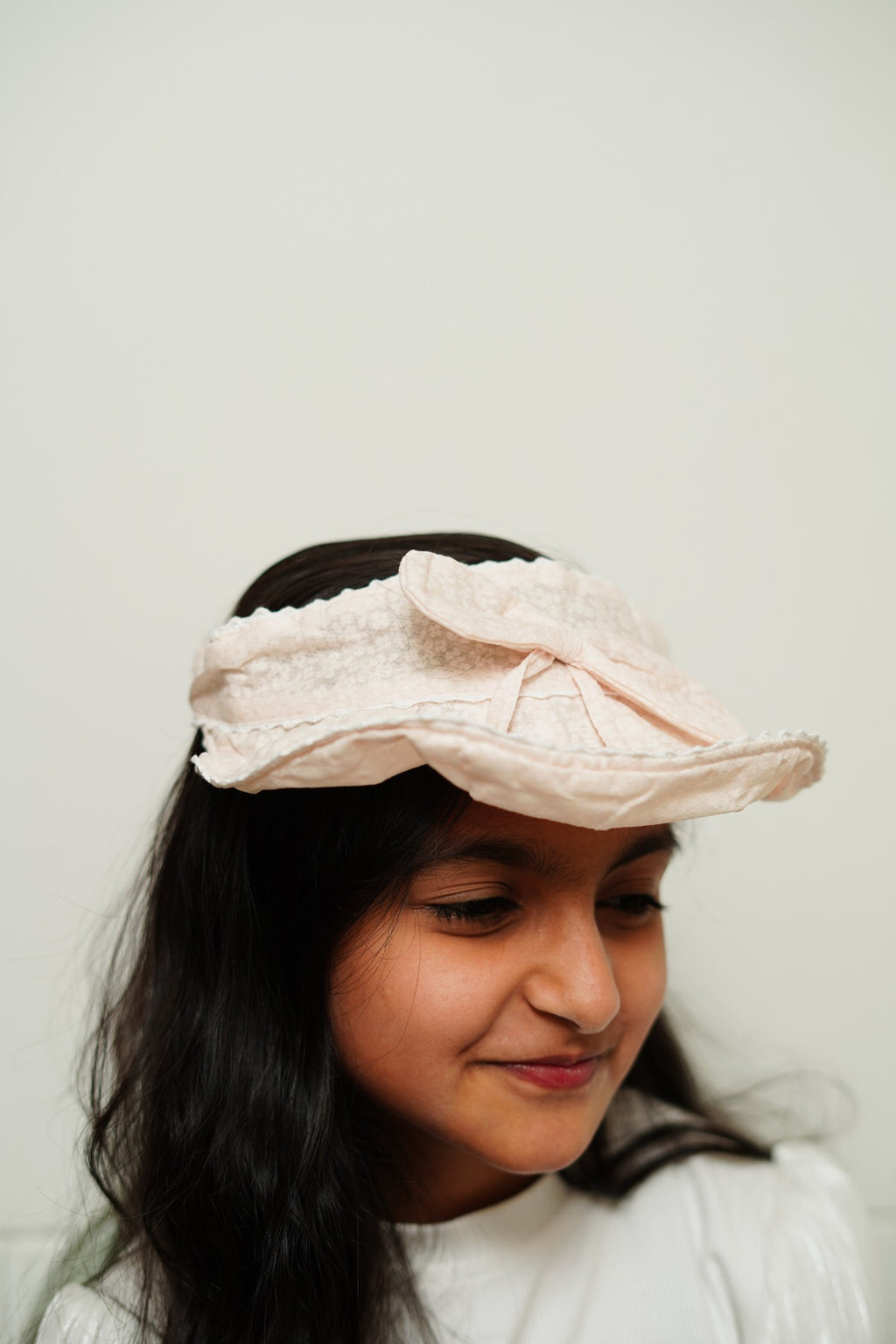 Fabric Sun Visor with Bow