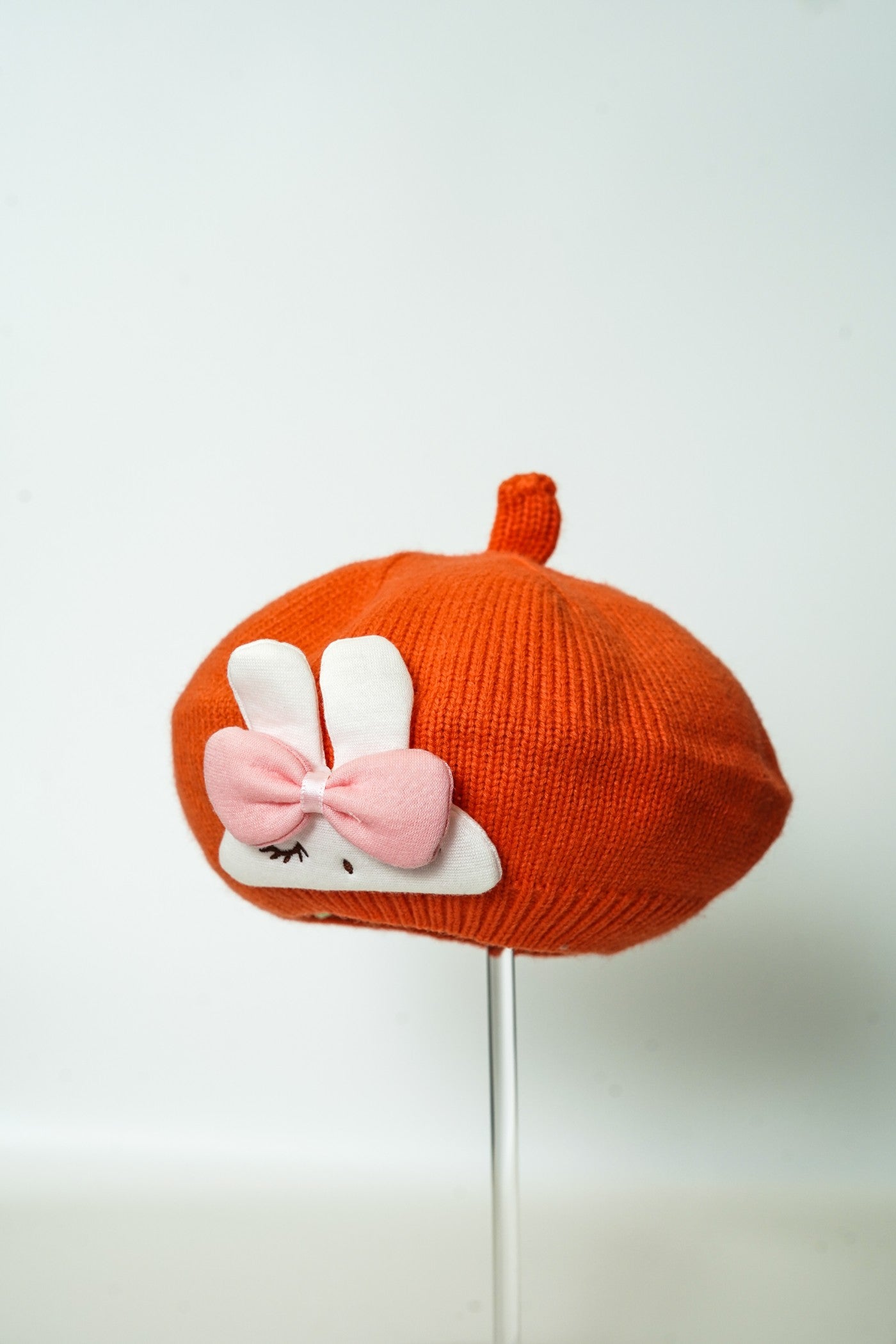 Cute Bunny Knit Beret for Kids