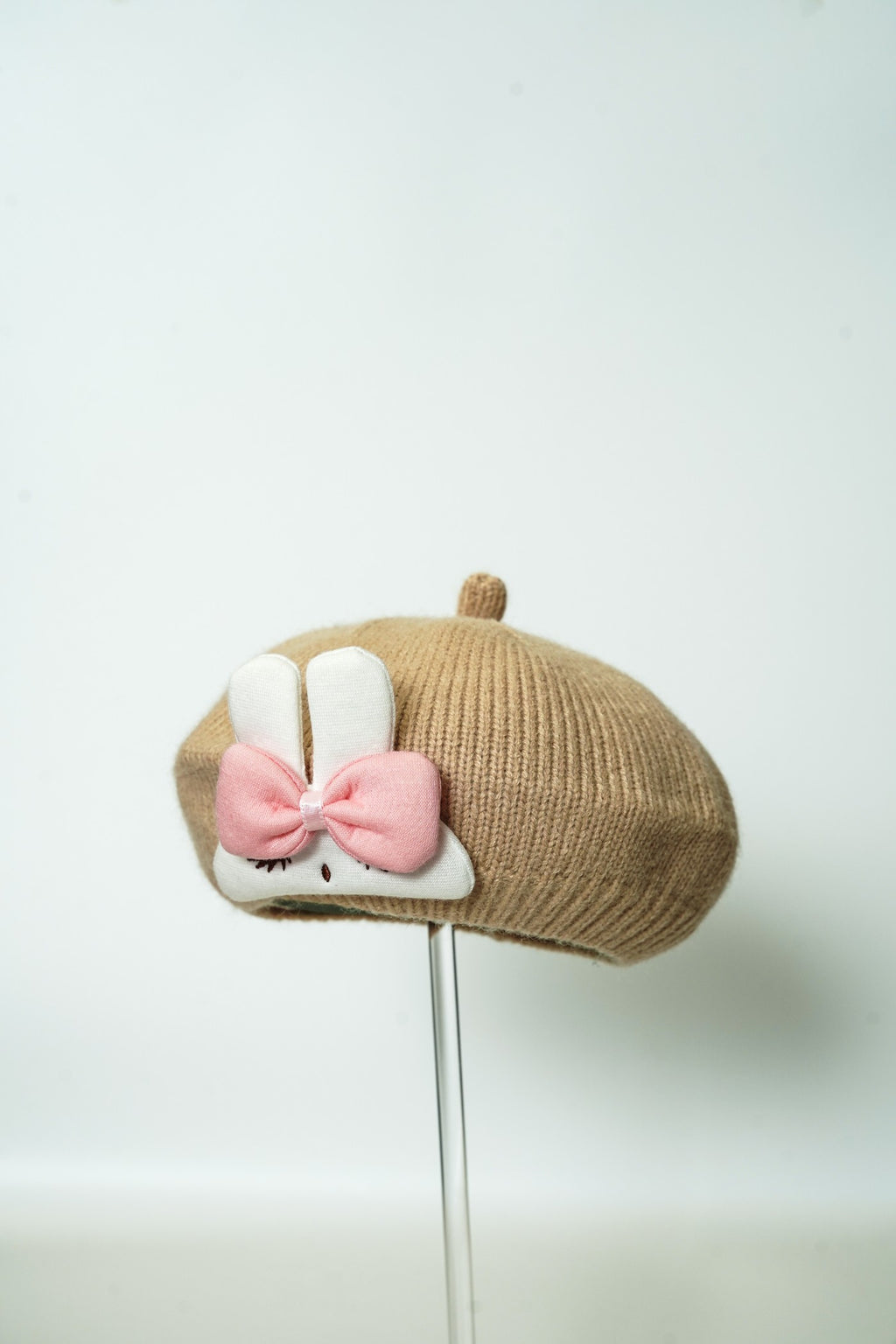 Cute Bunny Knit Beret for Kids