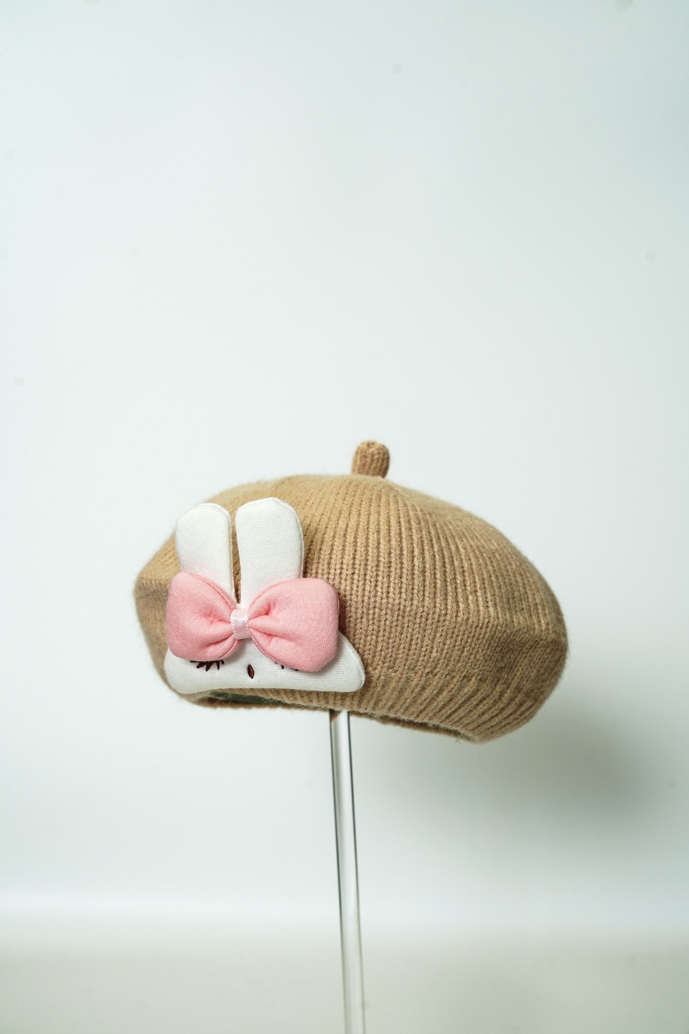 Cute Bunny Knit Beret for Kids
