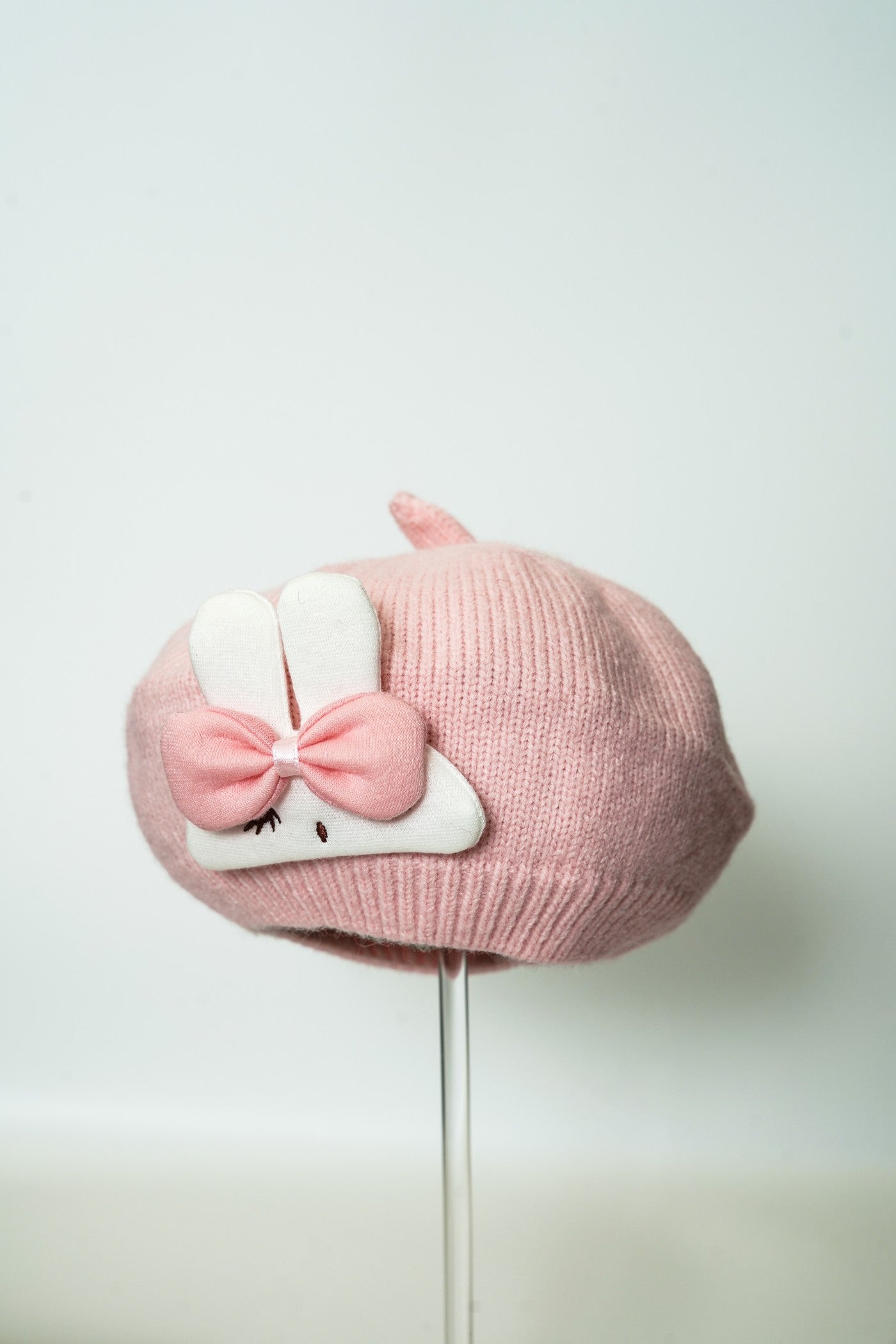 Cute Bunny Knit Beret for Kids