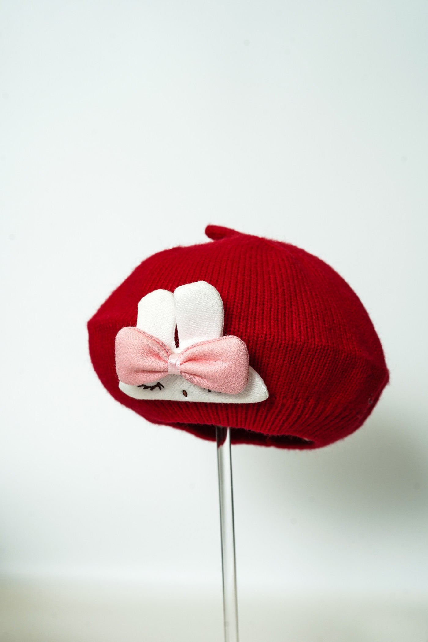 Cute Bunny Knit Beret for Kids
