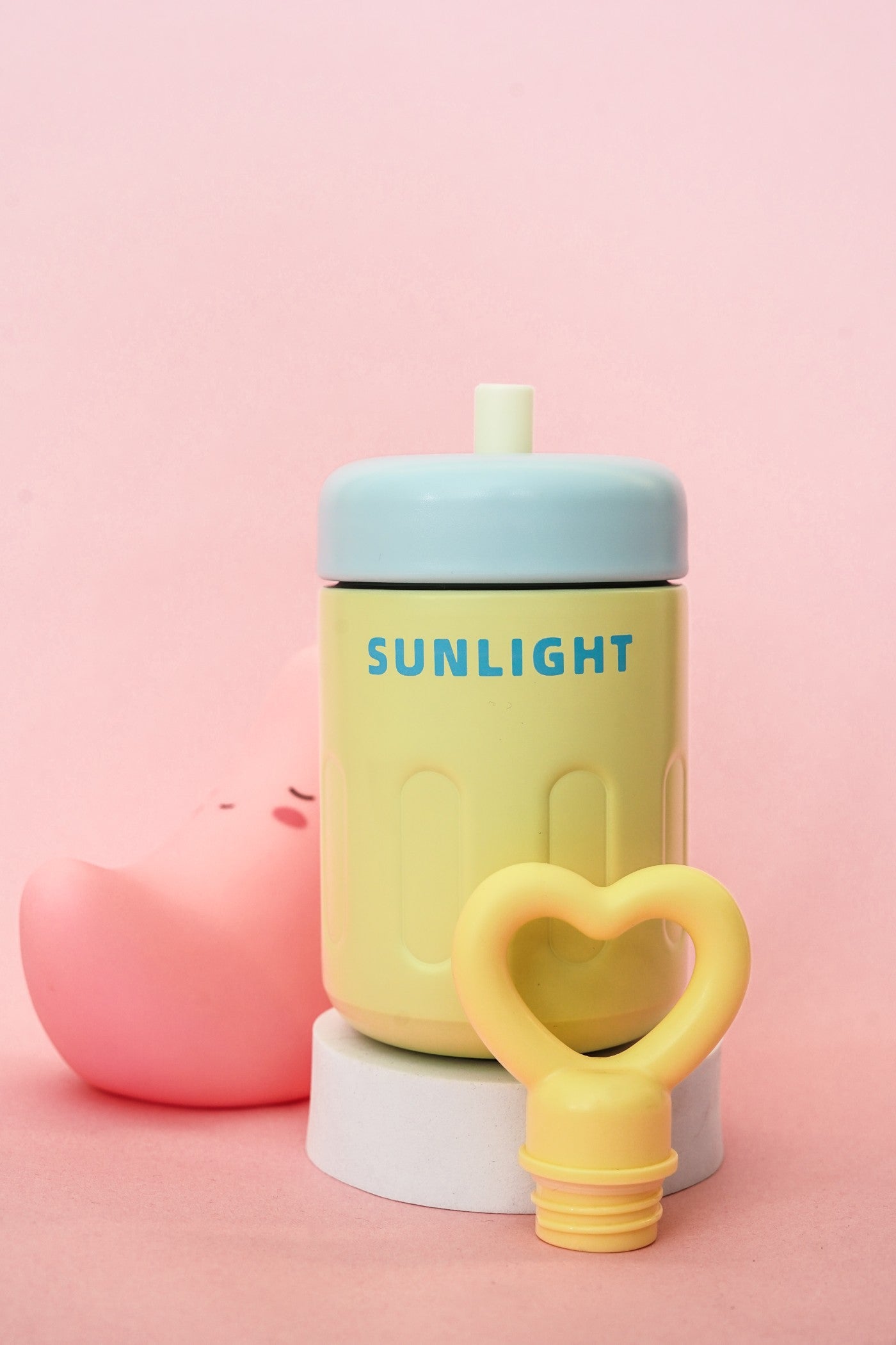 Luxury Kids Heart Straw Bottle