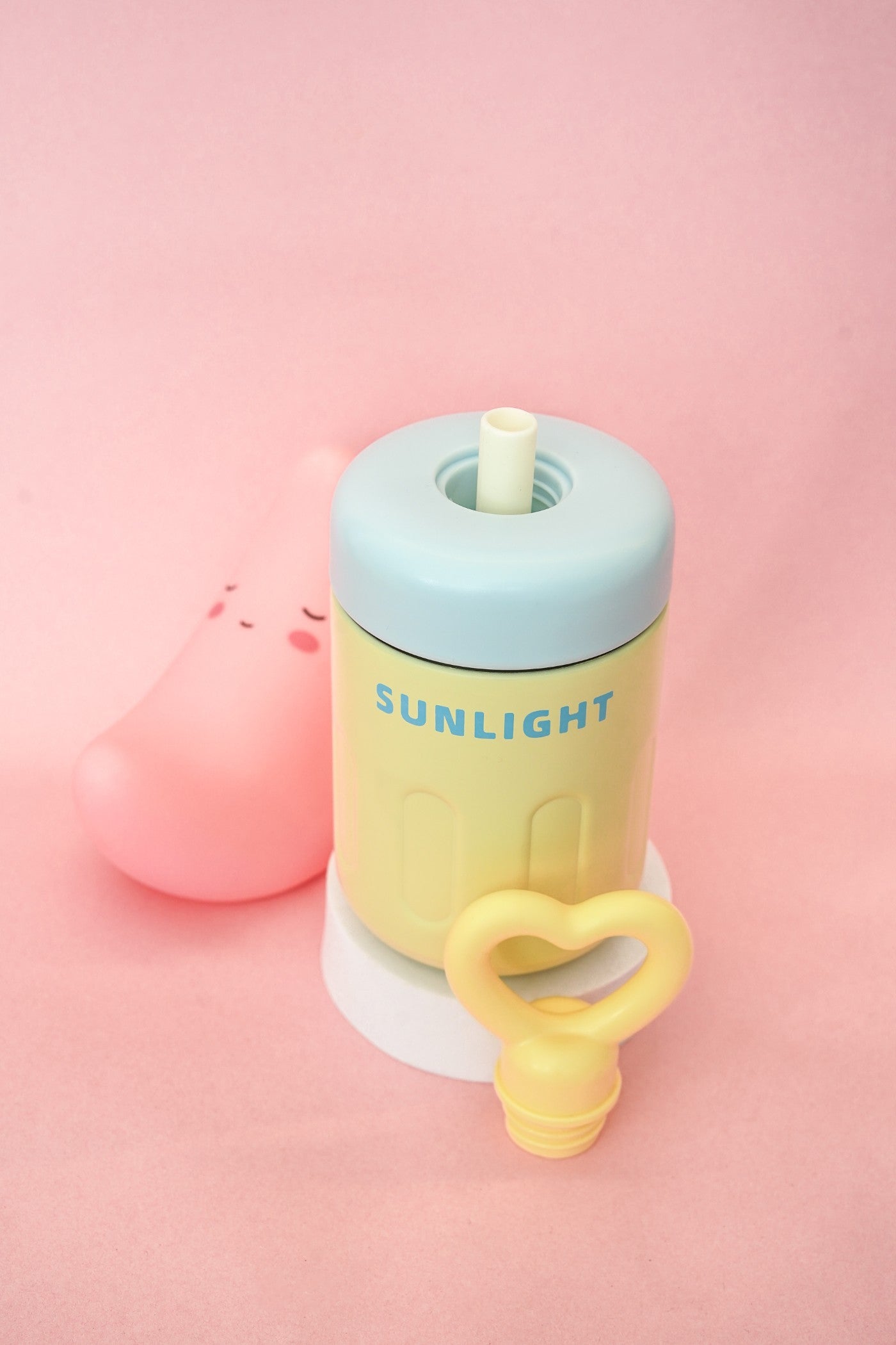 Luxury Kids Heart Straw Bottle