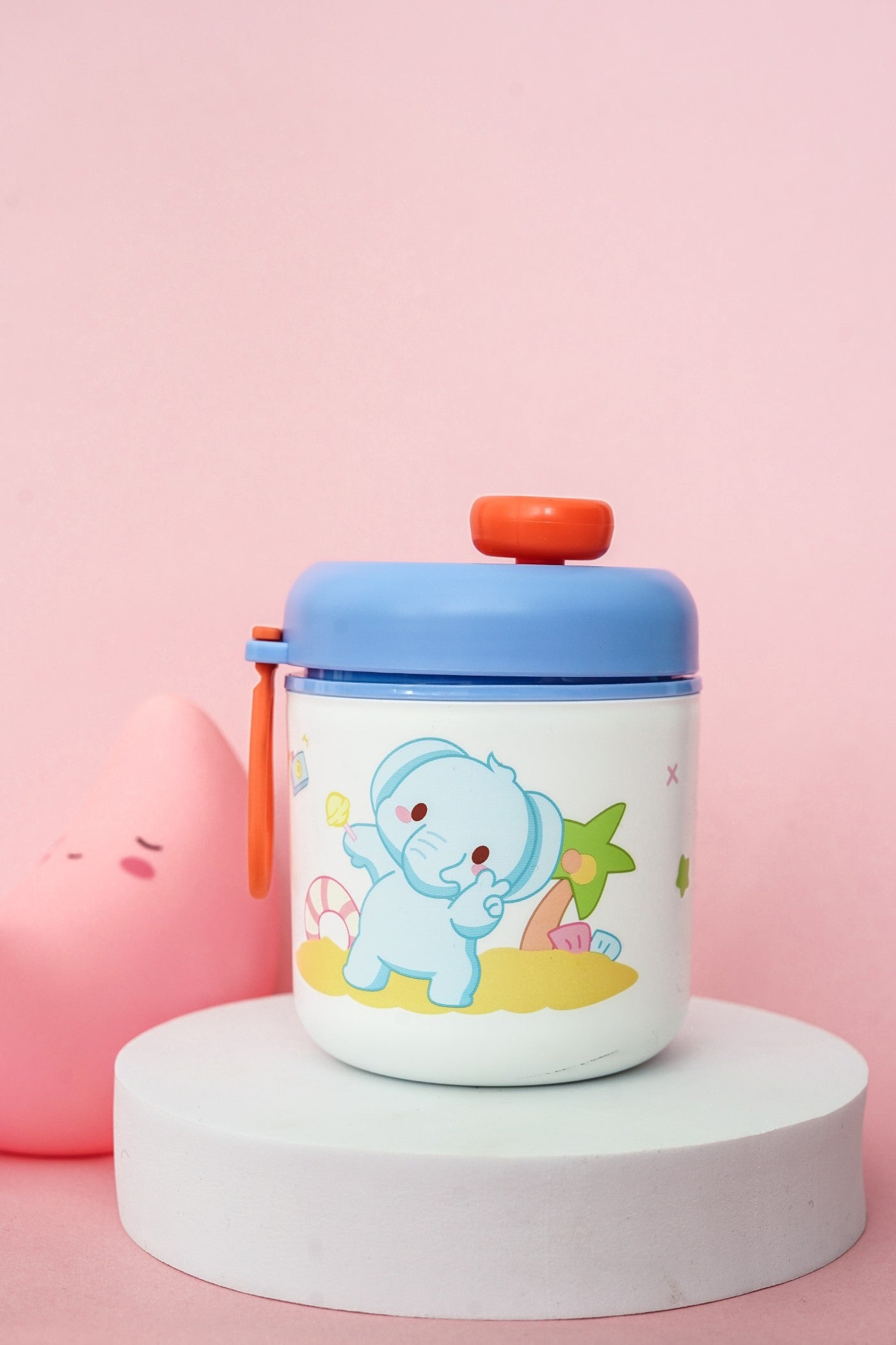 Cute Kids Thermos with Built-in Stirrer