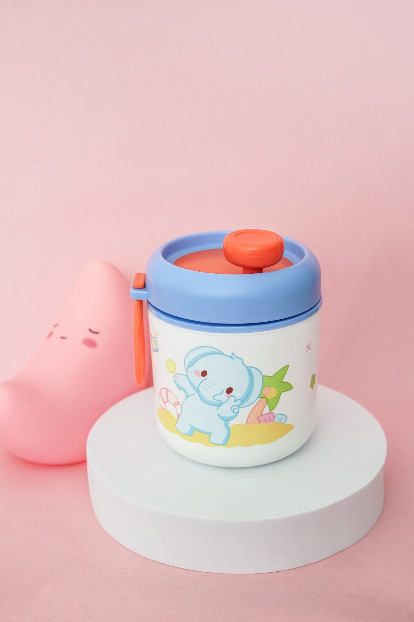 Cute Kids Thermos with Built-in Stirrer