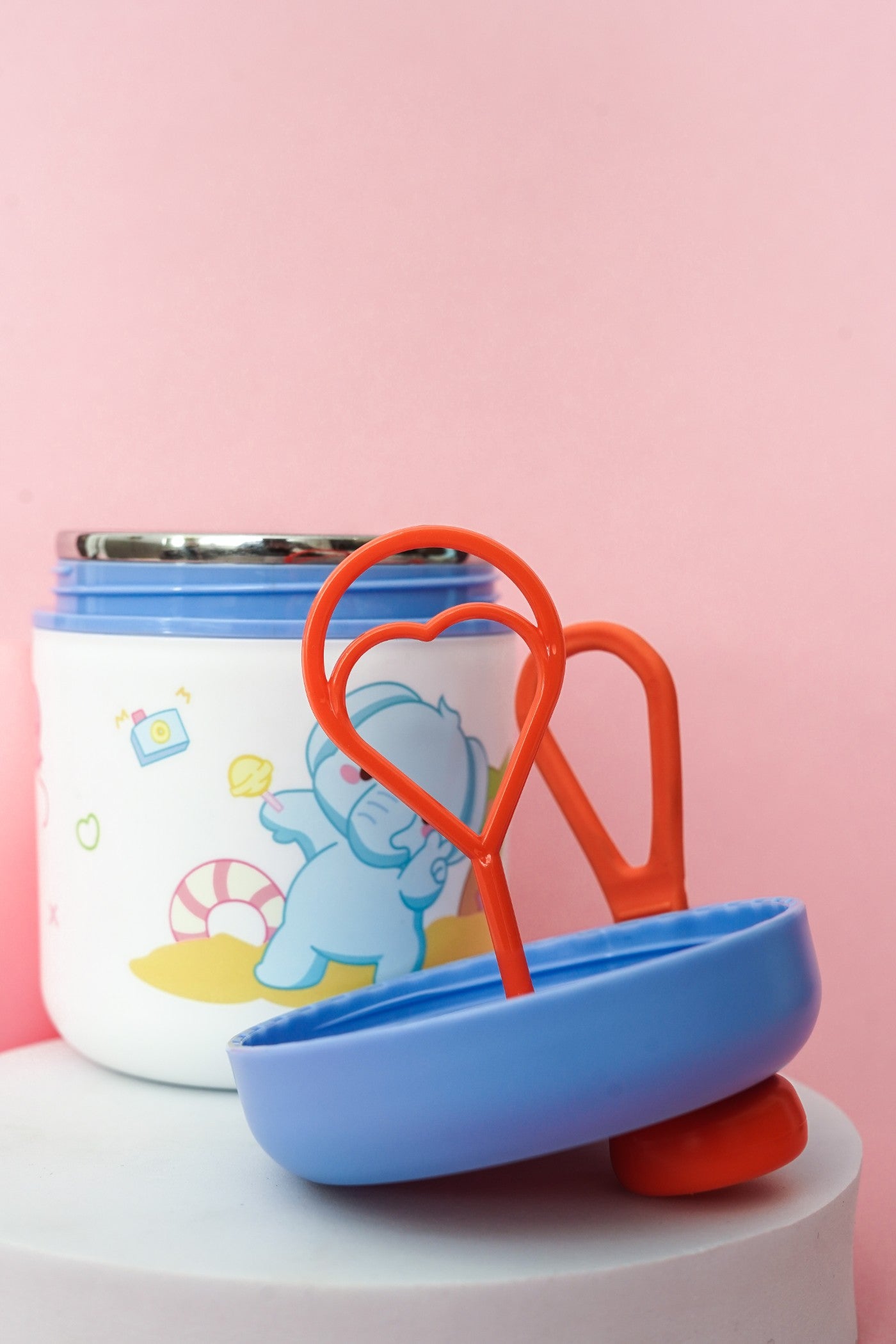 Cute Kids Thermos with Built-in Stirrer