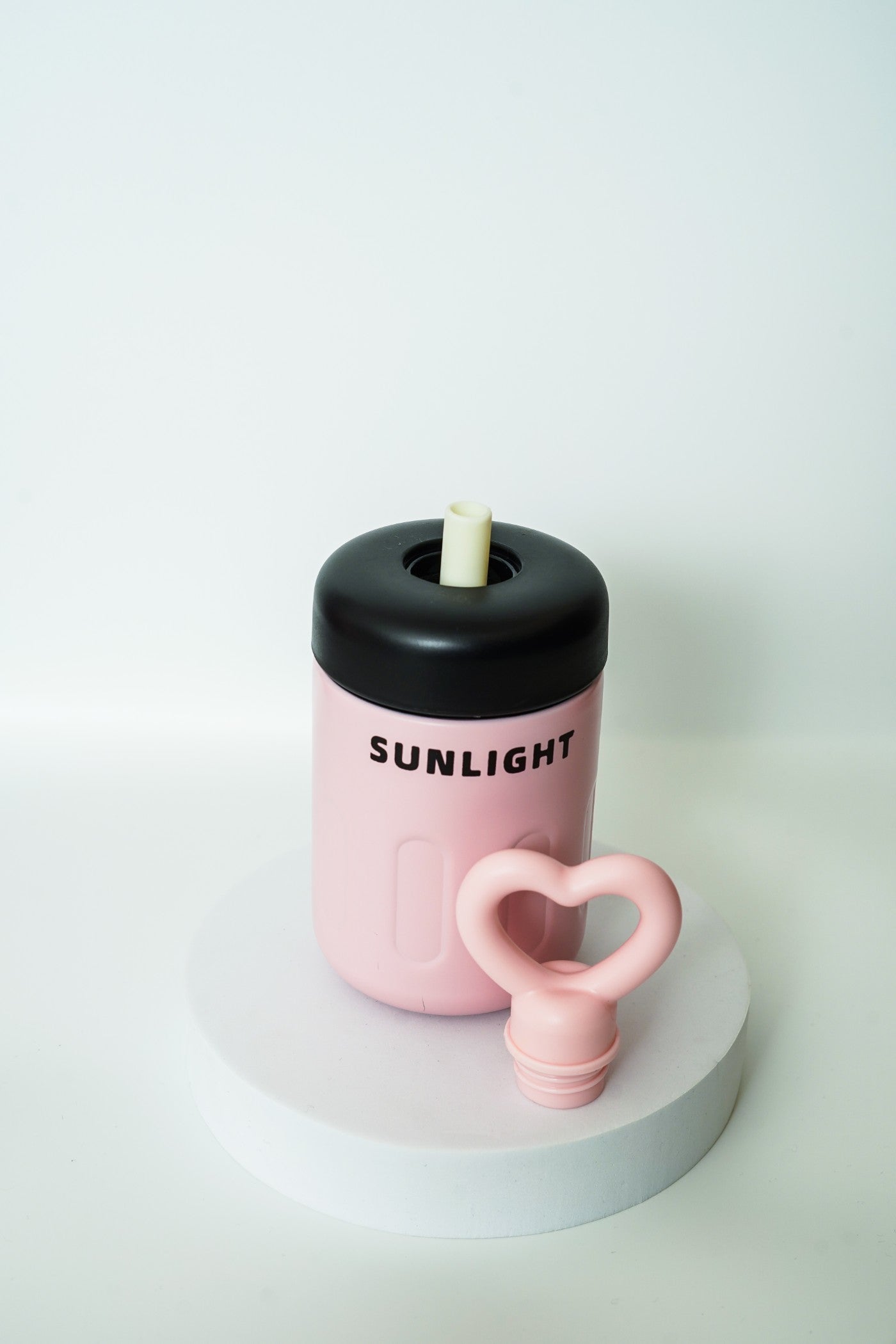 Luxury Kids Heart Straw Bottle