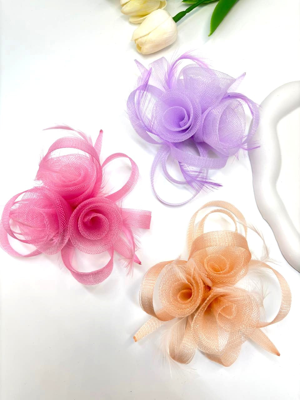 Elegant Mesh Rose Hair Clip – Hair Fascinator