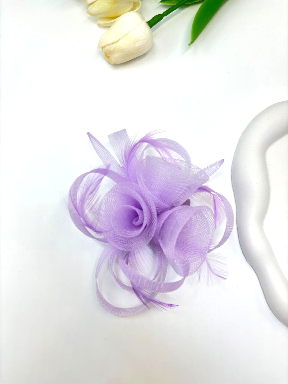 Elegant Mesh Rose Hair Clip – Hair Fascinator