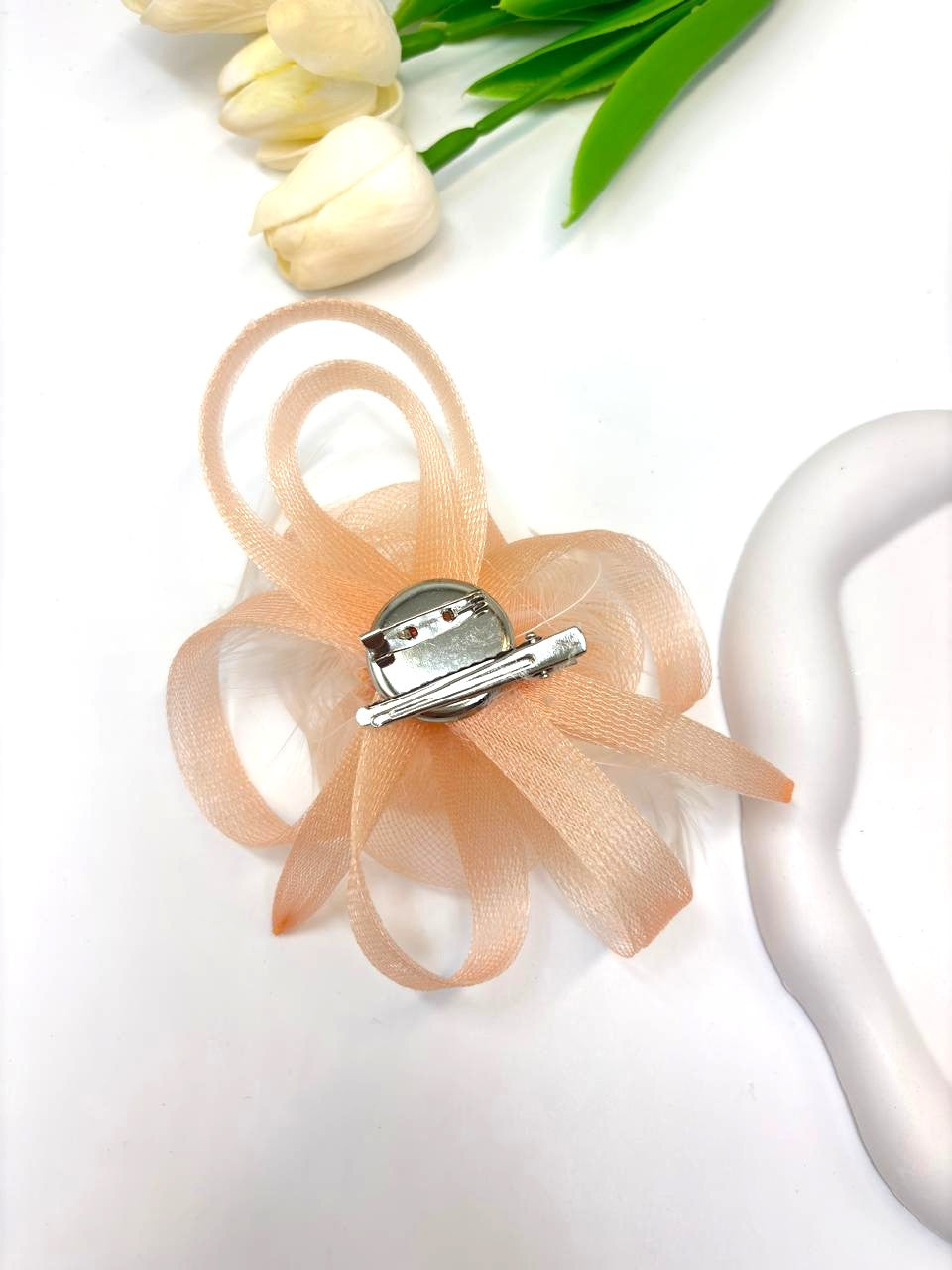 Elegant Mesh Rose Hair Clip – Hair Fascinator