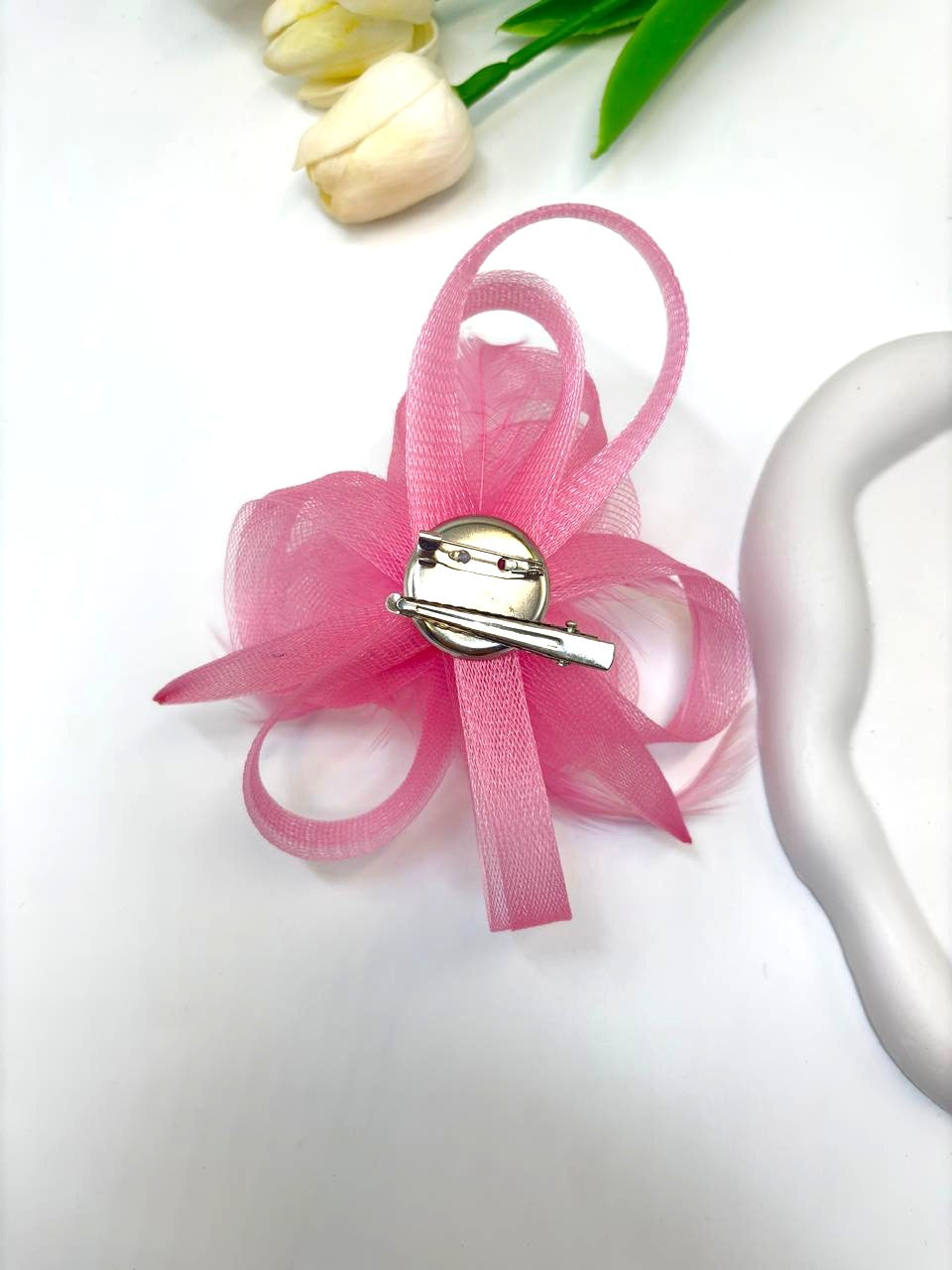 Elegant Mesh Rose Hair Clip – Hair Fascinator