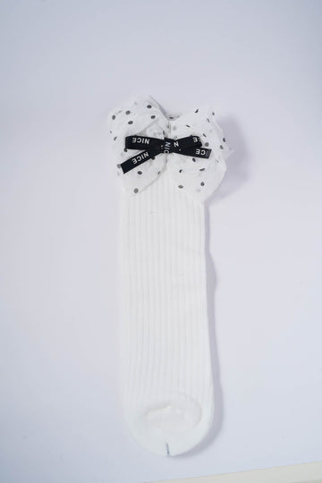Socks with Polka Dot Bow