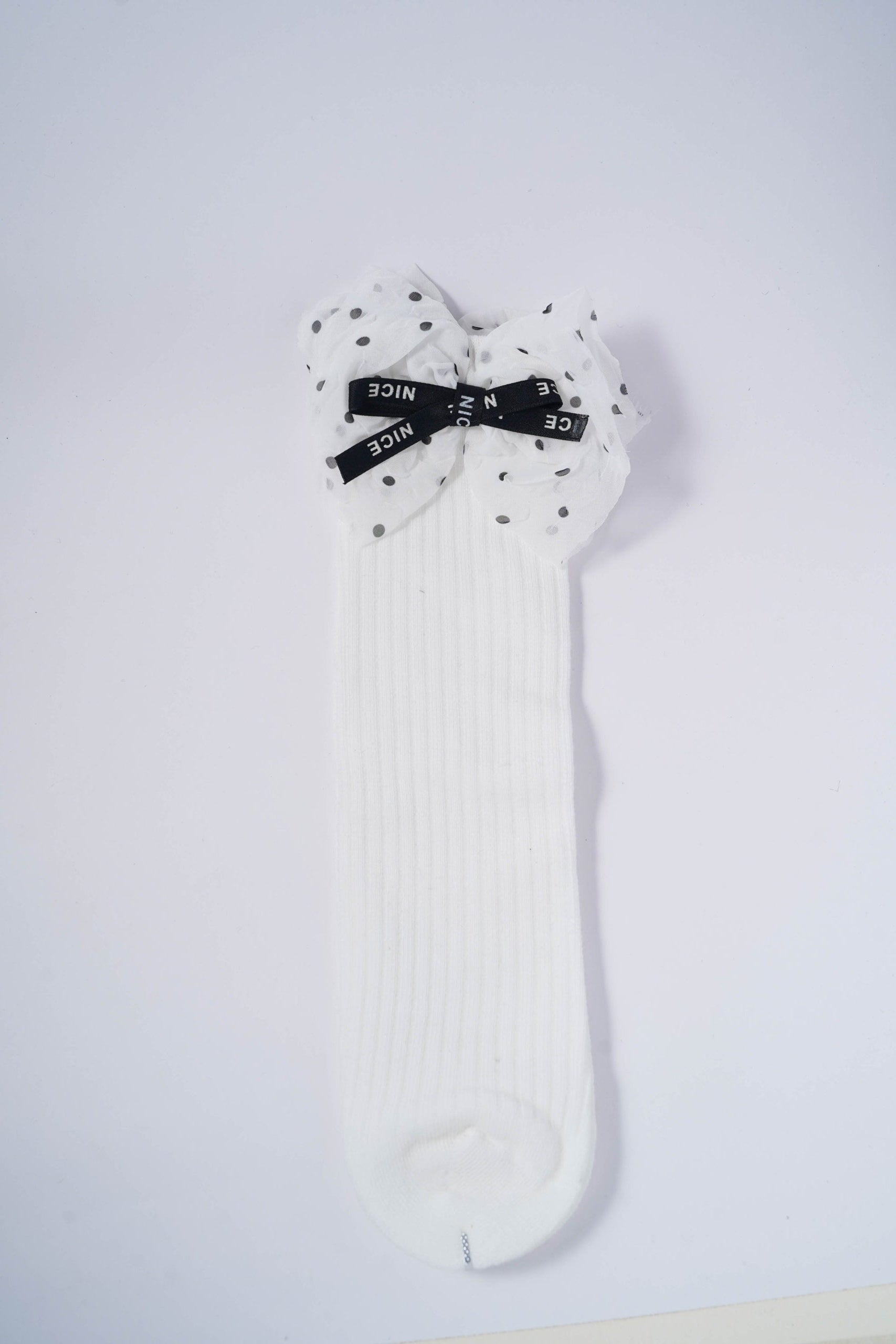 Socks with Polka Dot Bow
