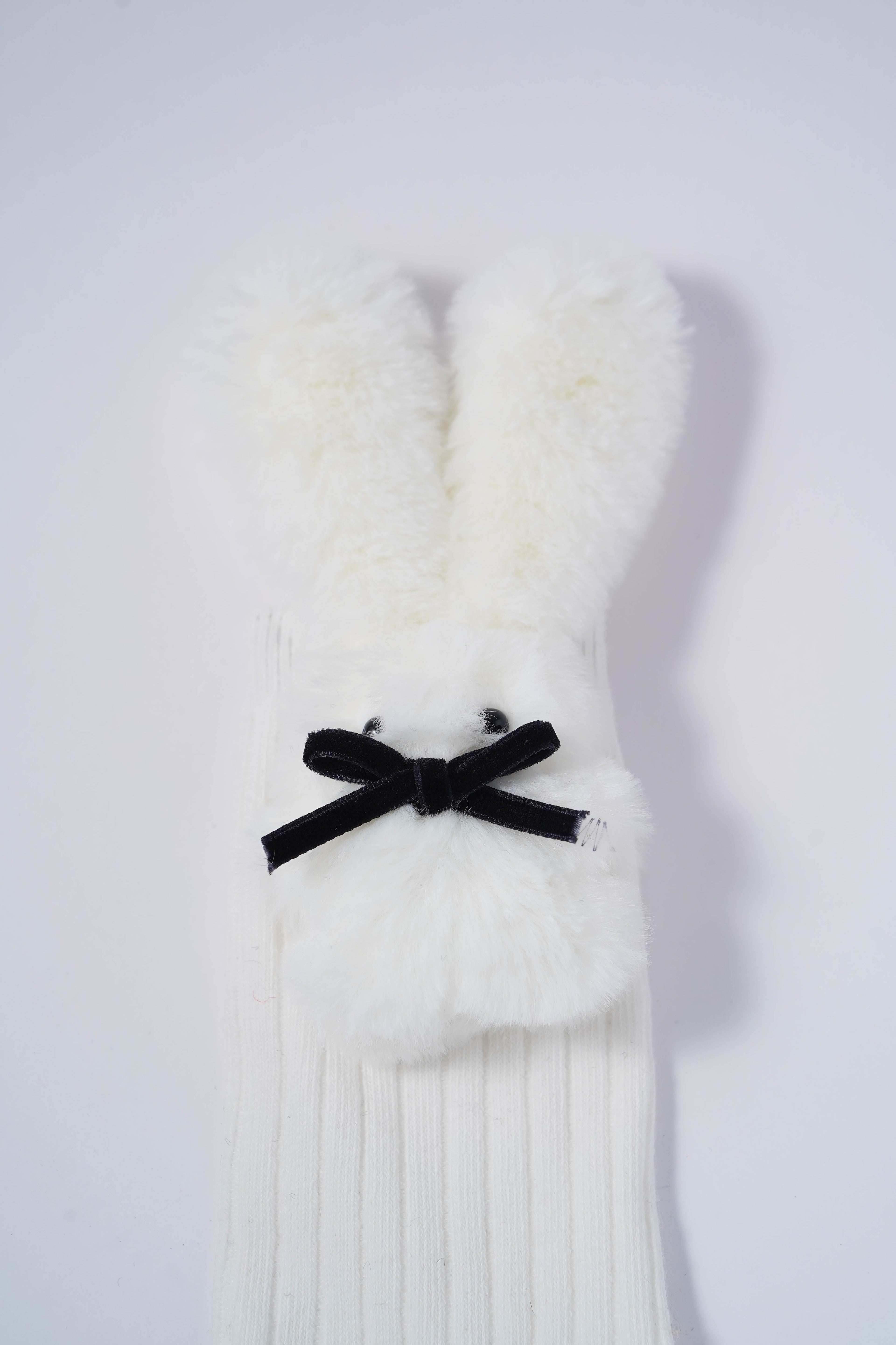 Socks with Plush White Bunny Ears
