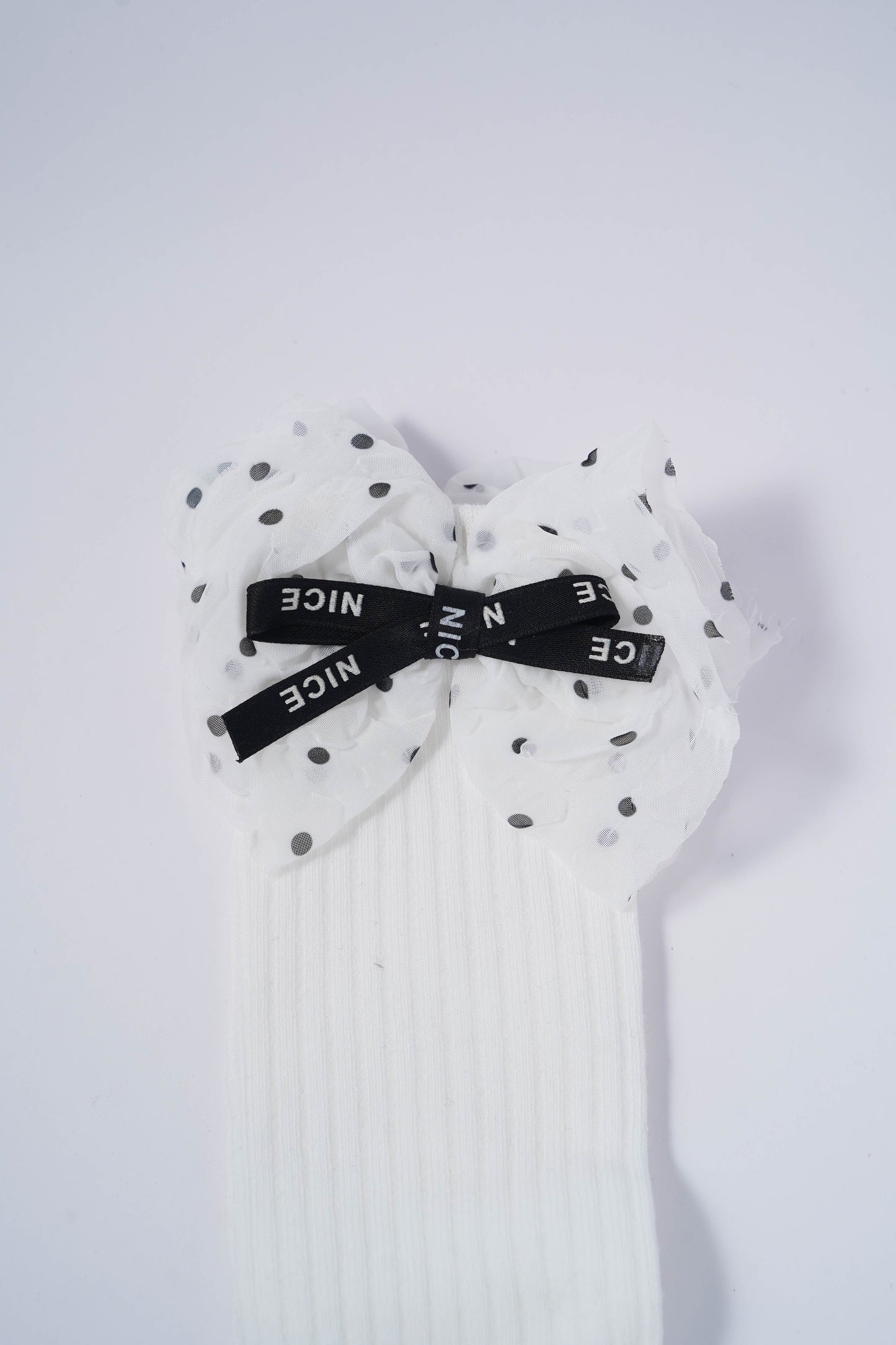 Socks with Polka Dot Bow