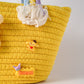 Woven tote basket