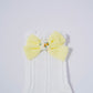White Kids' Socks with Big Yellow Bow