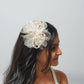 Elegant Tulle Hair Clip with Pearl Loops & Ribbon Bow Party & Wedding Hair Accessory