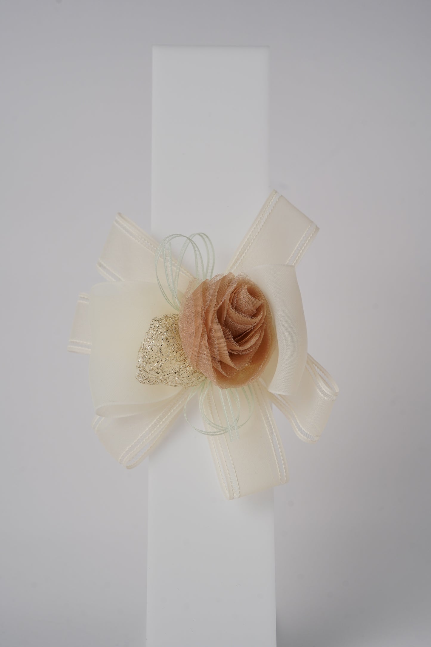 Floral Alligator Clip with Ribbon Bow Stylish Hair Accessory for Girls