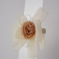 Floral Alligator Clip with Ribbon Bow Stylish Hair Accessory for Girls