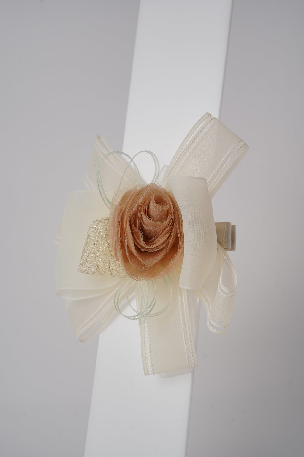 Floral Alligator Clip with Ribbon Bow Stylish Hair Accessory for Girls