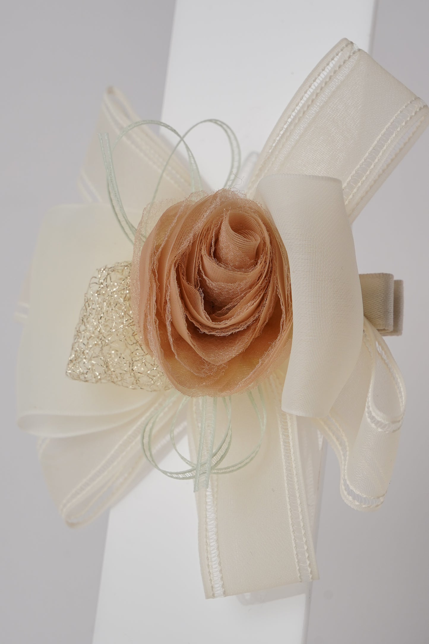 Floral Alligator Clip with Ribbon Bow Stylish Hair Accessory for Girls