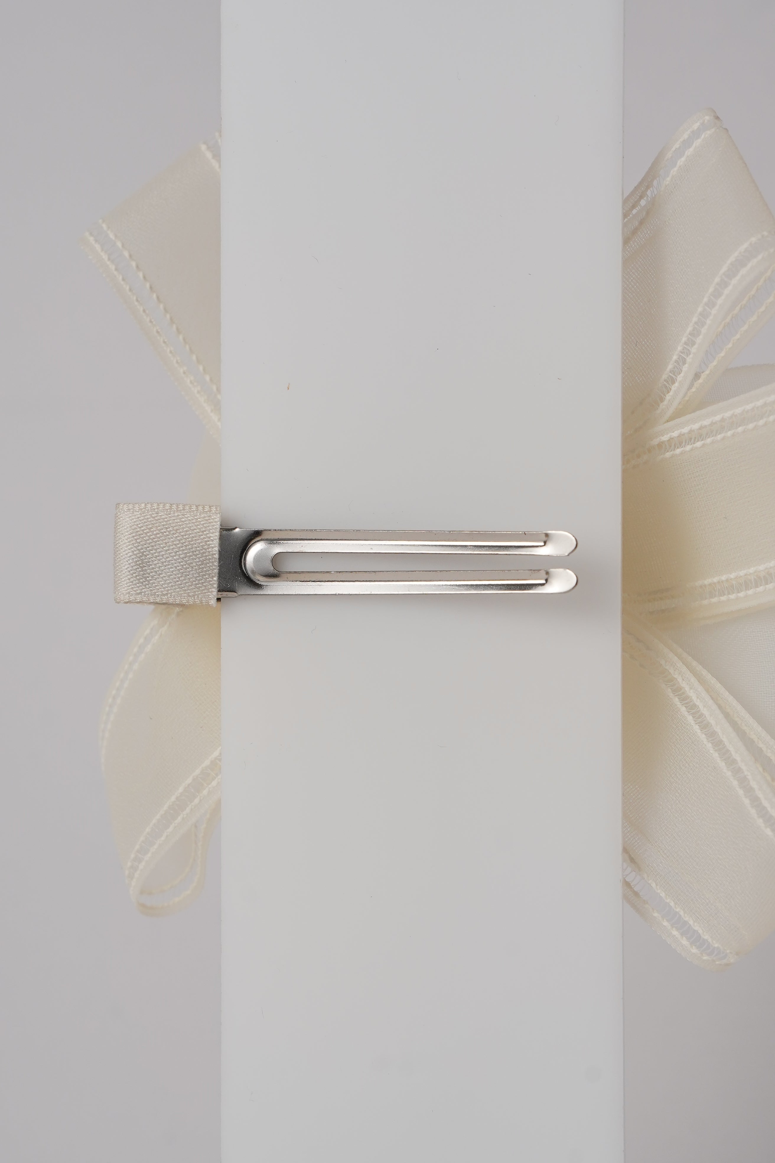 Floral Alligator Clip with Ribbon Bow Stylish Hair Accessory for Girls